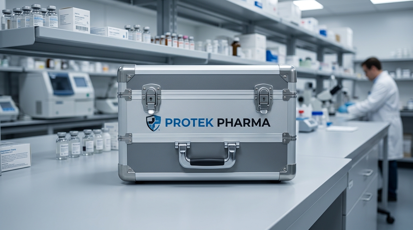 Protek Pharma case in a pharmaceutical laboratory